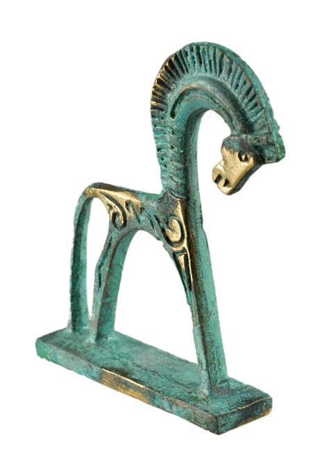 Statue de cheval grec géométrique en bronze Qualité muséale Grèce antique