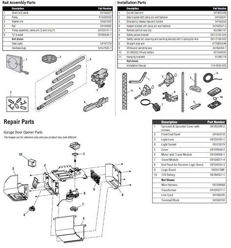 Chamberlain C273 Garage Door Opener Parts Diagram