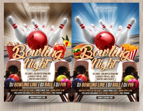 Free 19 Bowling Flyer Templates In Eps Psd Publisher Indesign