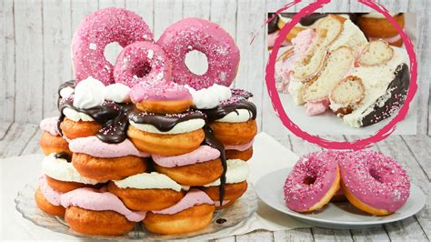 Donut Party Cake Doughnut Party Torte Amerikanisch Kochen De