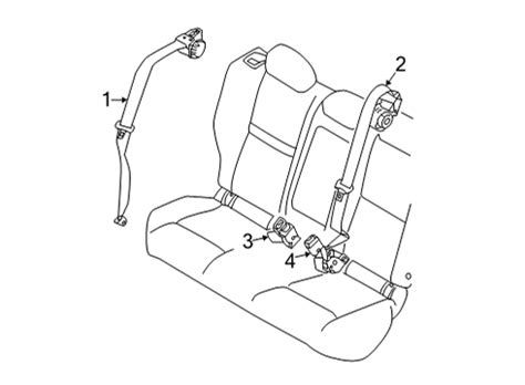 Rear Seat Belts Nissan Sentra