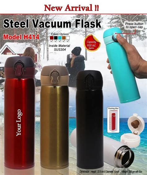 Olivia International Metal Body Design Stainless Steel Hot And Cold Flask Capacity Ml At