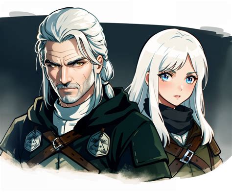 Geralt and Ciri Anime by TheeBearDad on DeviantArt