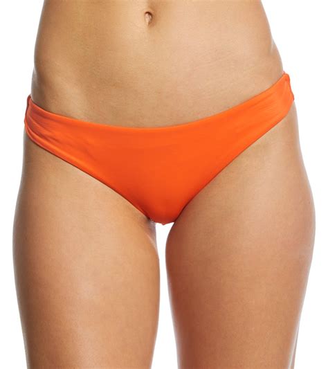 Rvca Womens Solid Cheeky Bikini Bottom At