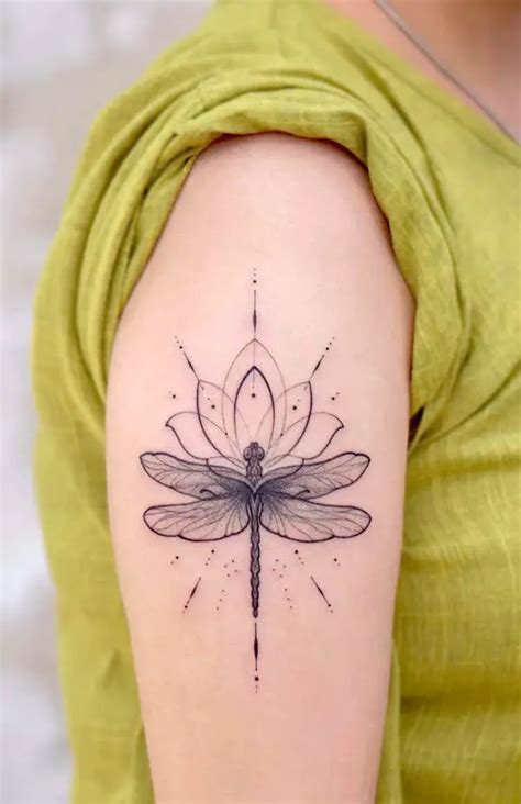 Top More Than 80 Dragonfly And Flower Tattoos Best In Cdgdbentre