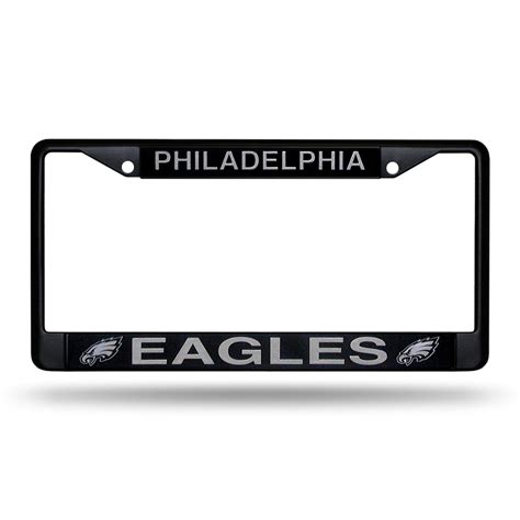 Cool License Plate Frames Philadelphia Eagles Black Metal Frame ...