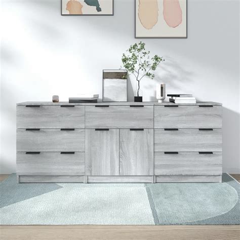 Tlg Sideboard Grau Sonoma Holzwerkstoff Weddig