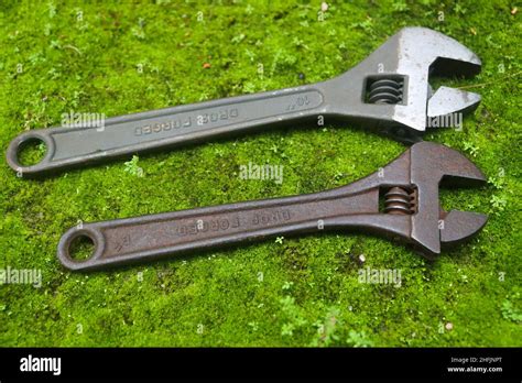 Adjustable Wrench Screw Spanner Stock Photo Alamy