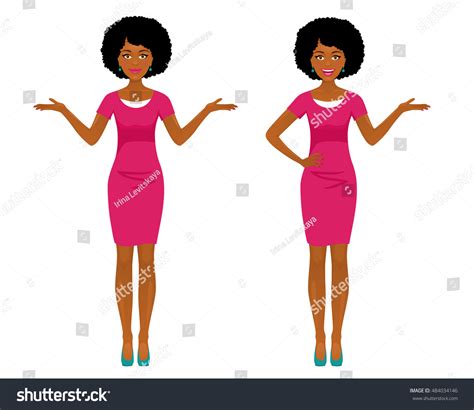 Sexy Afro American Business Woman Two Stock Vector Royalty Free 484034146 Shutterstock