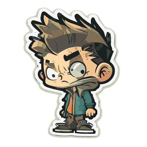 Gambar Clipart Stiker Karakter Kartun Vektor Desain Stiker Dengan