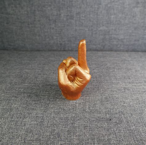 Bronze Middle Finger Fuck You Hand Resin Statue Etsy