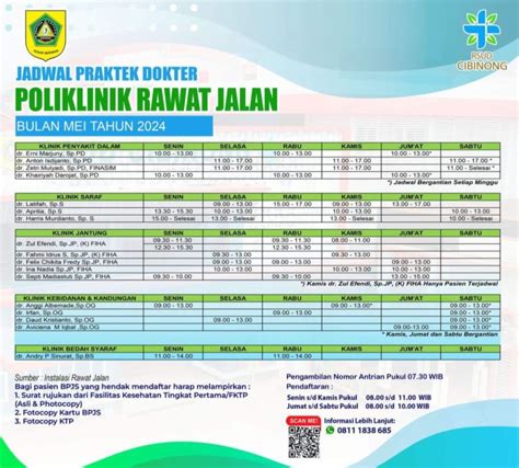 Jadwal Dokter Dan Layanan Poliklinik Rsud Cibinong Bogor Pada Mei