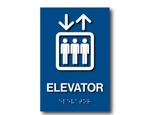 Braille Elevator Sign – 9″h x 6″w – Harvey Signs Inc