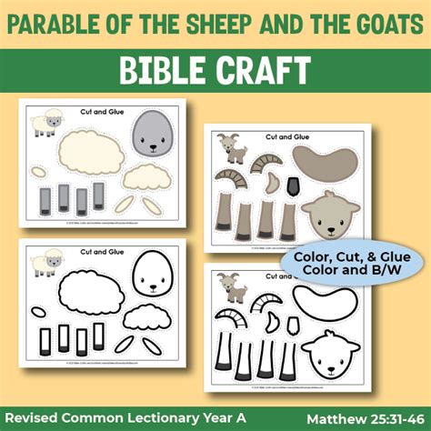 Parable of the Sheep and the Goats Craft - Bible Crafts Shop