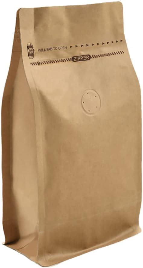 Amazon 50 Pieces 4 Ounce Kraft Paper Stand Up Coffee Bag Flat