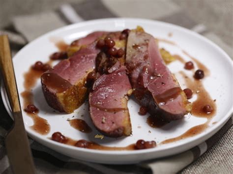 Magret De Canard Aux Airelles Rouges Recette Magret De Canard Aux