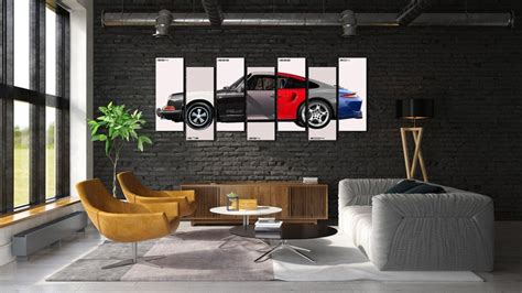 Porsche Printed On Canvas Porsche Wall Art Gift For Him Etsy