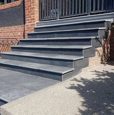 Anthracite Black Porcelain Step X Paving Uk