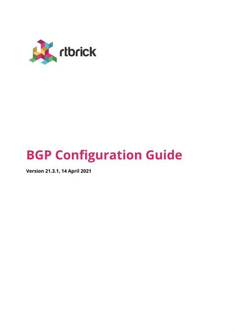 Pdf Bgp Configuration Guide Rtbrick Dokumen Tips