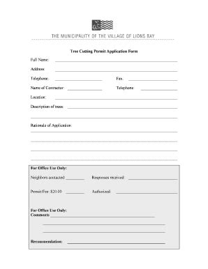 Fillable Online Form Village Of Lions Bay Fax Email Print Pdffiller