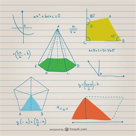 Gráficos de geometría y matemáticas Vector Gratis