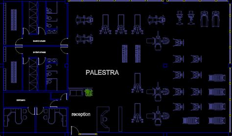 Ginásio Em AutoCAD biblioteca CAD