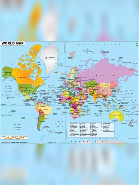 World Map with Countries and Capitals - 1PDF