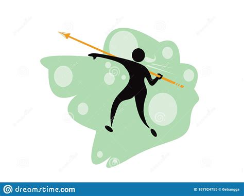 Vector Javelin Thrower Cartoon Illustration. | CartoonDealer.com #73248584