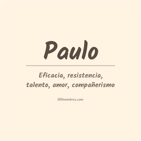 Significado Del Nombre Paulo