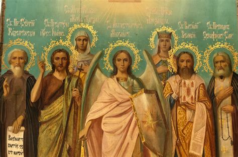 АФОНСКАЯ ИКОНА: Икона Архистратига Михаила с избранными святыми ...
