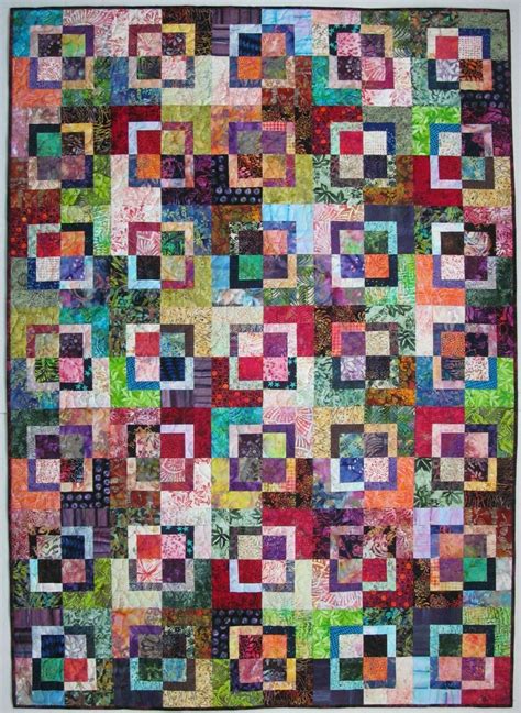 Gorgeous Scrappy Batik Bento Box Quilt By Wanda Hanson On The