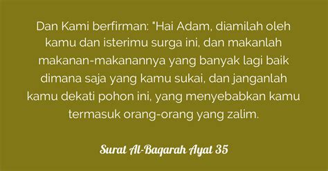 Detail Surat Al Baqarah Ayat 35 Koleksi Nomer 34