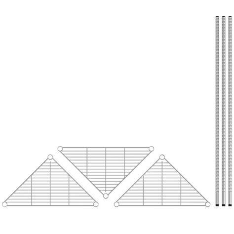 Regency Nsf Chrome Triangle Shelf Kit With Posts