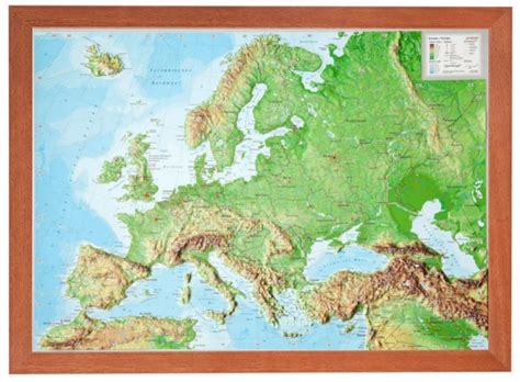 3d Raised Relief Map Europe Small Georelief Made In Germany