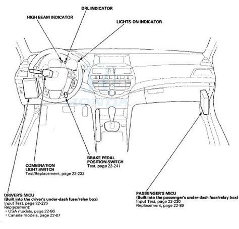 Honda Accord Component Location Index Exterior Lights Body Electrical Honda Accord Mk8