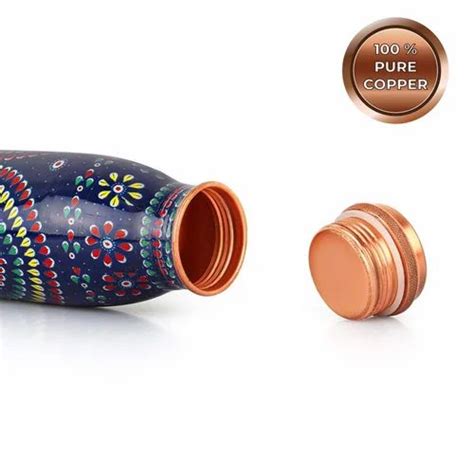 Standard Meena Printed Copper Water Bottle Set Screw Cap At Rs Set