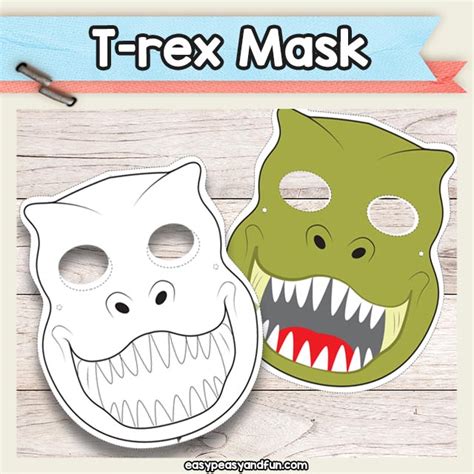 Printable T-Rex Dinosaur Mask Template – Easy Peasy and Fun Membership