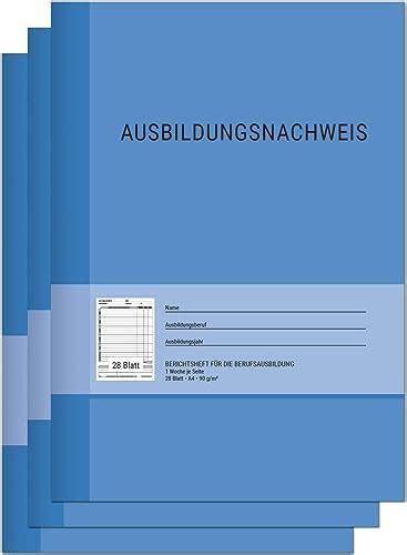 Berichtsheft für Ausbildung Azubi Ausbildungsnachweisheft täglich