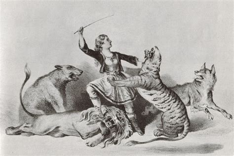 Lady Cat Tamer Illustration From Pictorial History Of The American