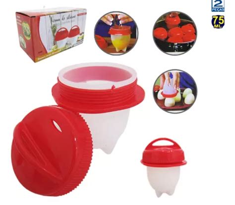 Kit 2 Formas Ovo Cozido Em Silicone Cozinha Rápido Prático MercadoLivre