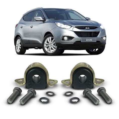 Par Kit Bucha Braçadeira Barra Estabilizadora Traseira Hyundai IX35