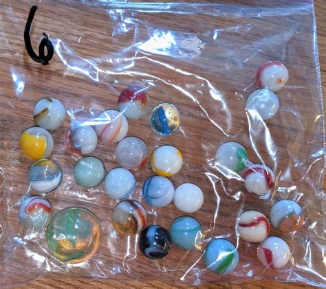 Vintage Bag Of 25 Marbles Plus 1 Shooter Etsy