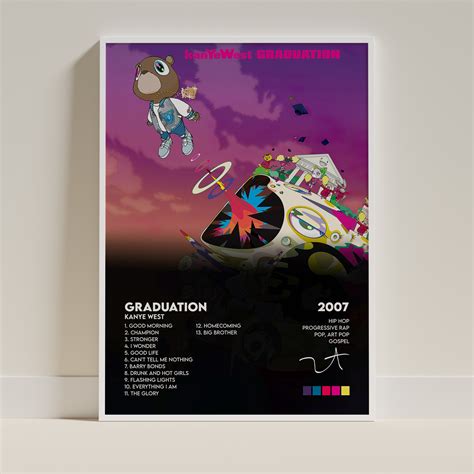 Kanye West Graduation Album Cover Print Poster Minimalist Album Cover