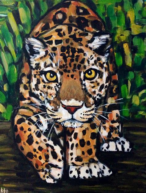 Hungry Eyes: Big Cat Painting by kto ART - kto ART