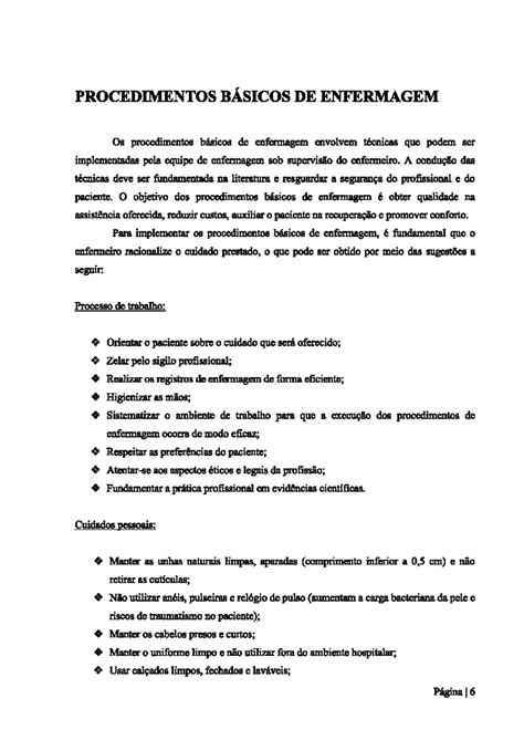 Procedimentos básicos de enfermagem - Enfermagem - Studocu
