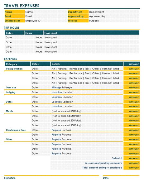 Microsoft Word Expense Report Template (5) - TEMPLATES EXAMPLE ...