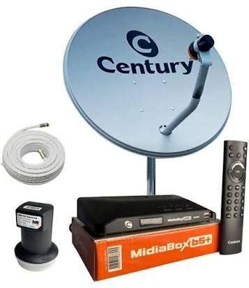 Kit Antena Parabolica Digital Century 60 Cm Completa Antena