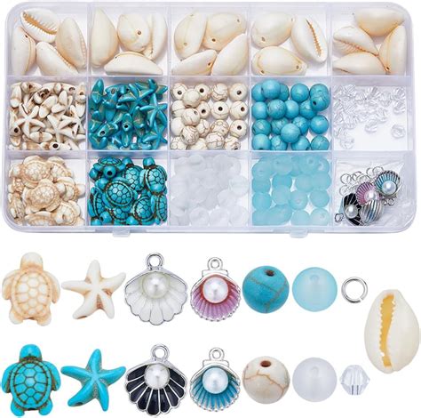 Amazon Sunnyclue Box Pcs Turtle Beads Starfish Beads Bulk