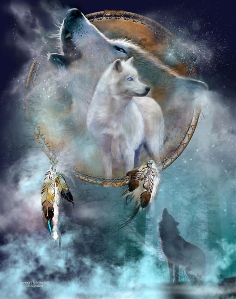 "Spirit Of The White Wolf" by Carol Cavalaris | Redbubble