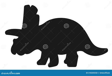 Dinosaur Silhouette Isolated On White Background Vector Illustration